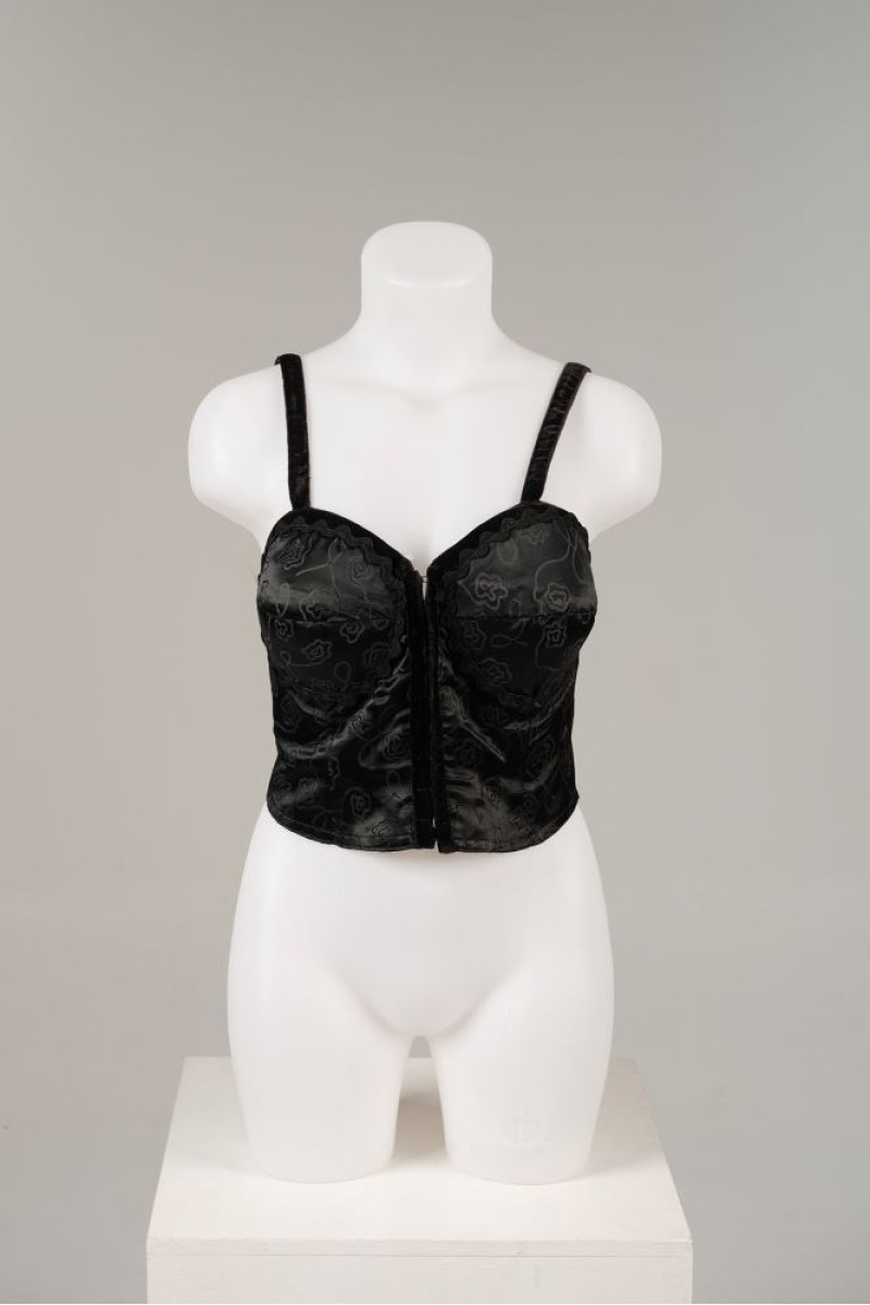 Vintage 90s σατέν μπροκάρ μπούστο