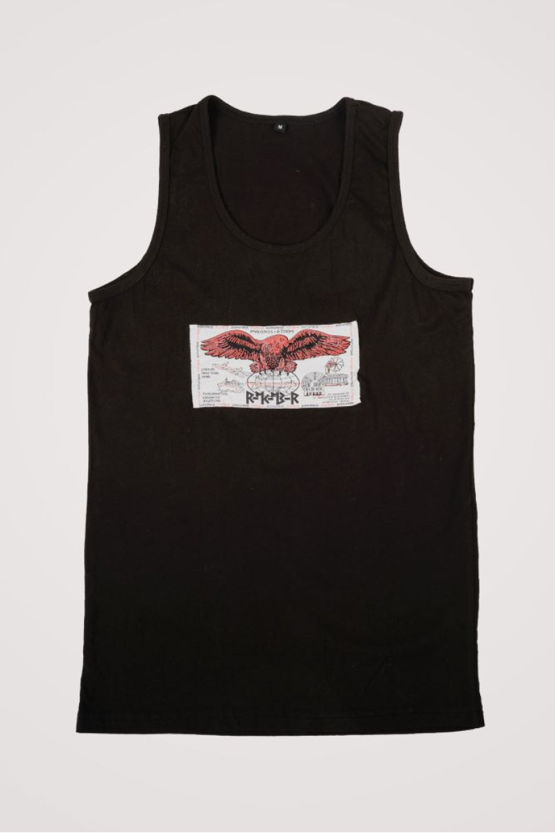 Βαμβακερή φανέλα με διακοσμητικό ραφτό REMEMBER