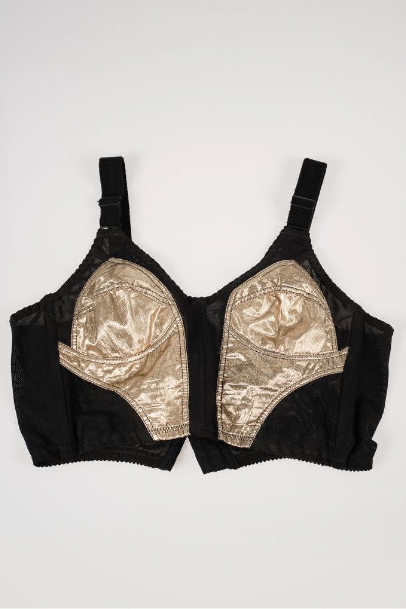 Vintage 90s διάφανο μπούστο με χρυσές λεπτομέρειες
