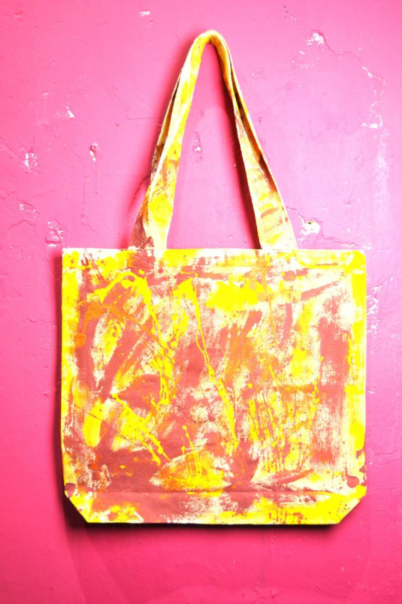 Τσάντα από καμβά ζωγραφισμένη στο χέρι