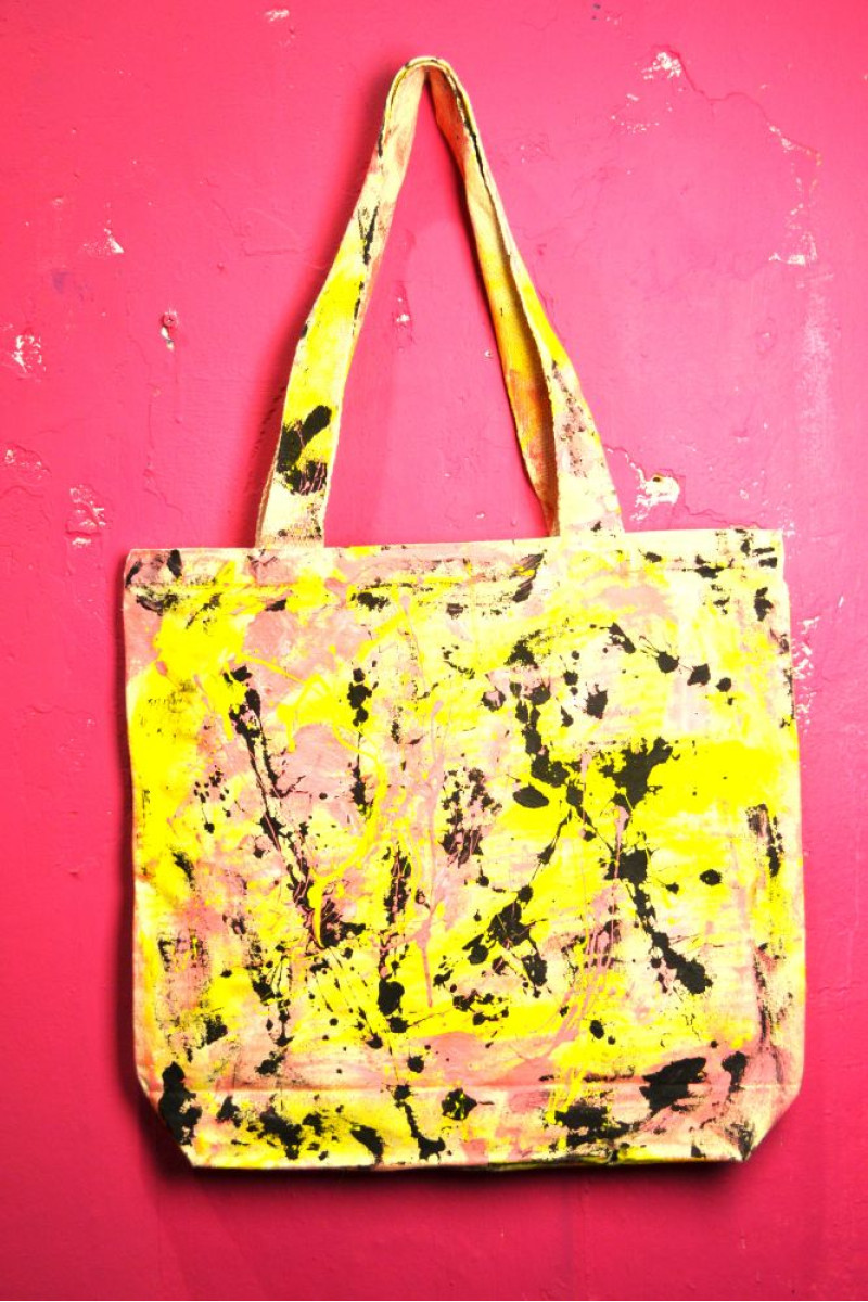 Τσάντα από καμβά ζωγραφισμένη στο χέρι