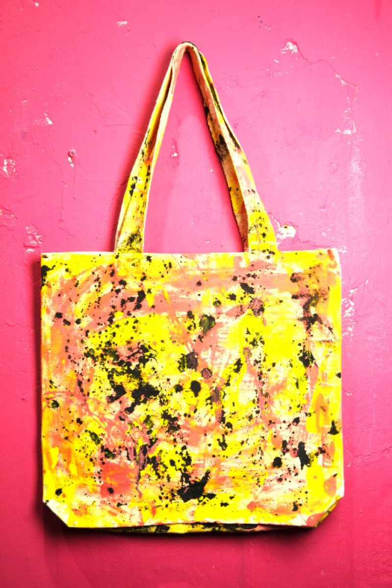 Τσάντα από καμβά ζωγραφισμένη στο χέρι