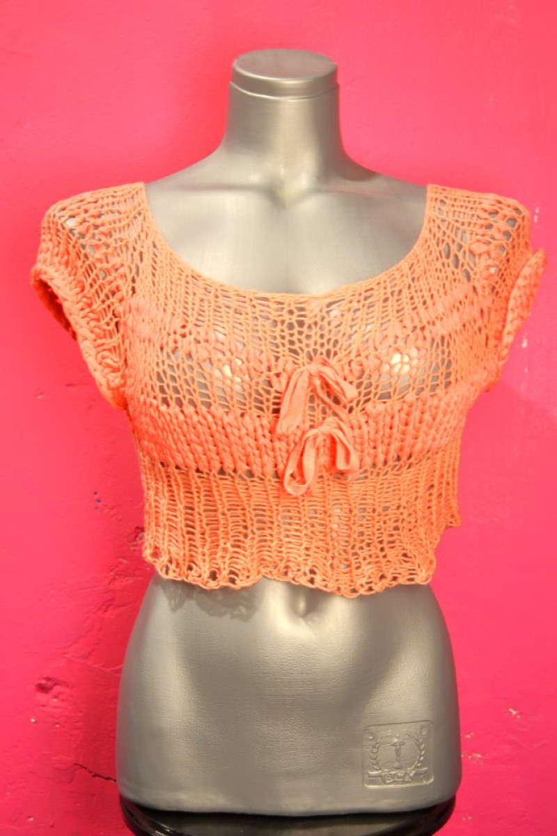 Handknit crop top