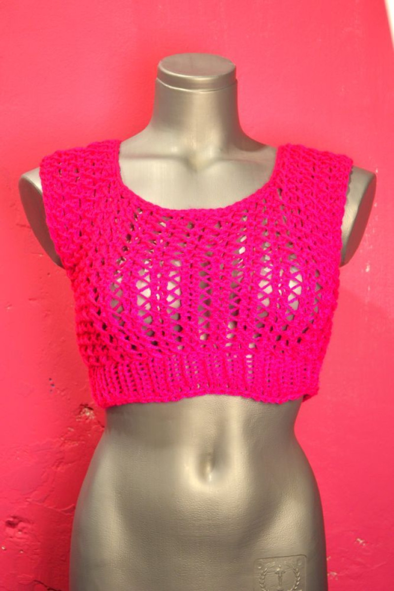 Handknit crop top