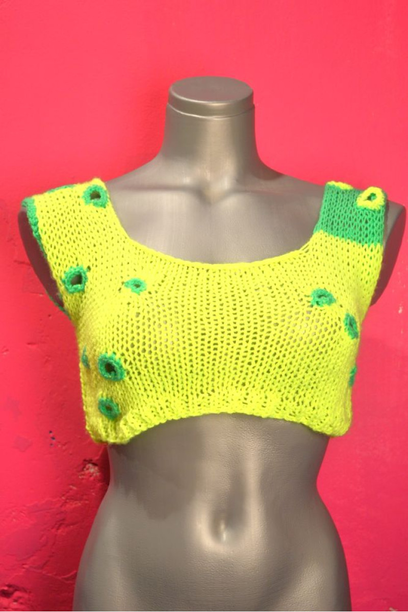 Φλούο χειροποίητο κοντό τοπ