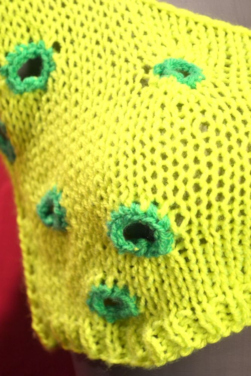 Φλούο χειροποίητο κοντό τοπ