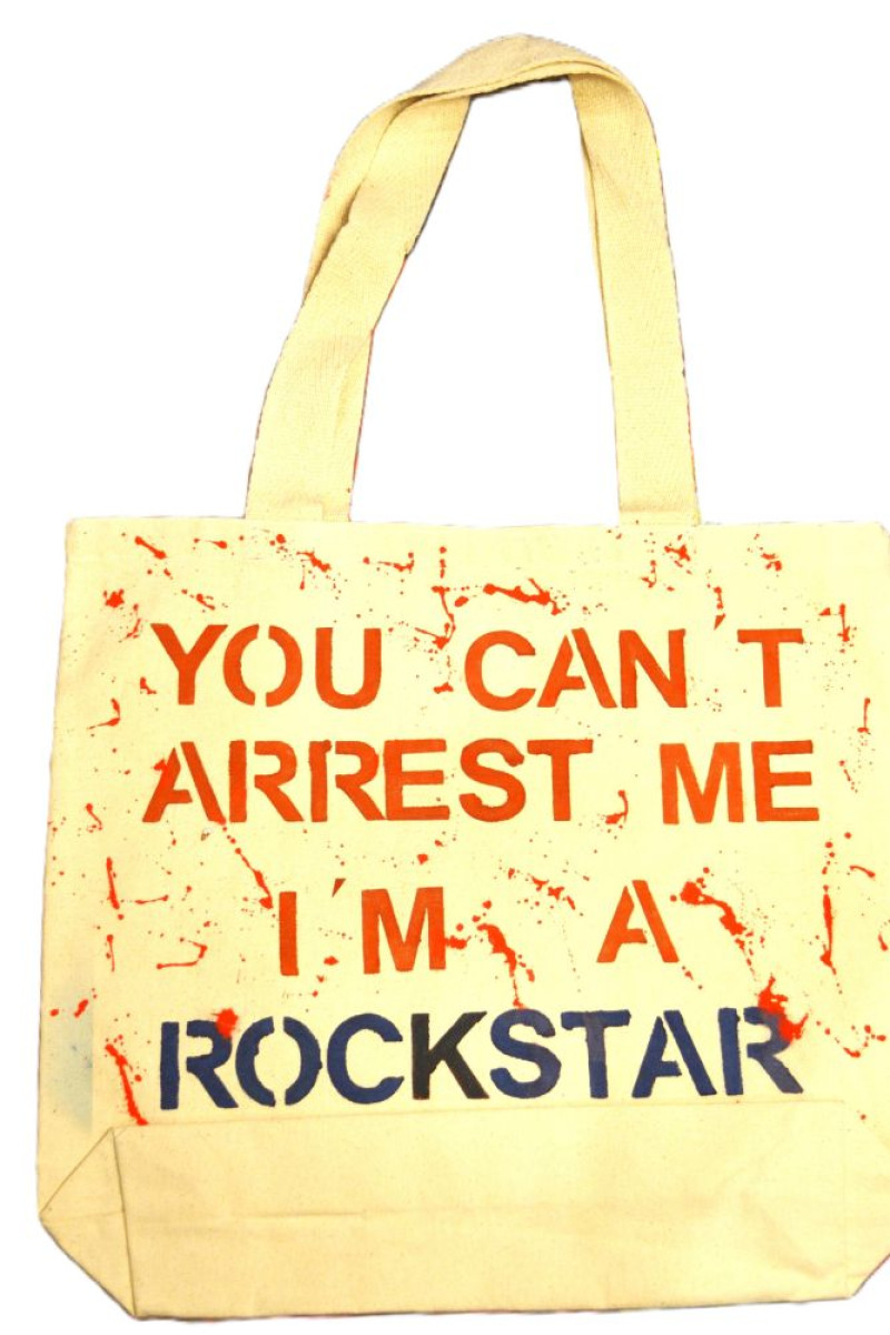 Τσάντα από καμβά ζωγραφισμένη στο χέρι