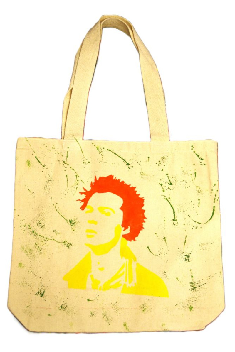 Τσάντα από καμβά ζωγραφισμένη στο χέρι