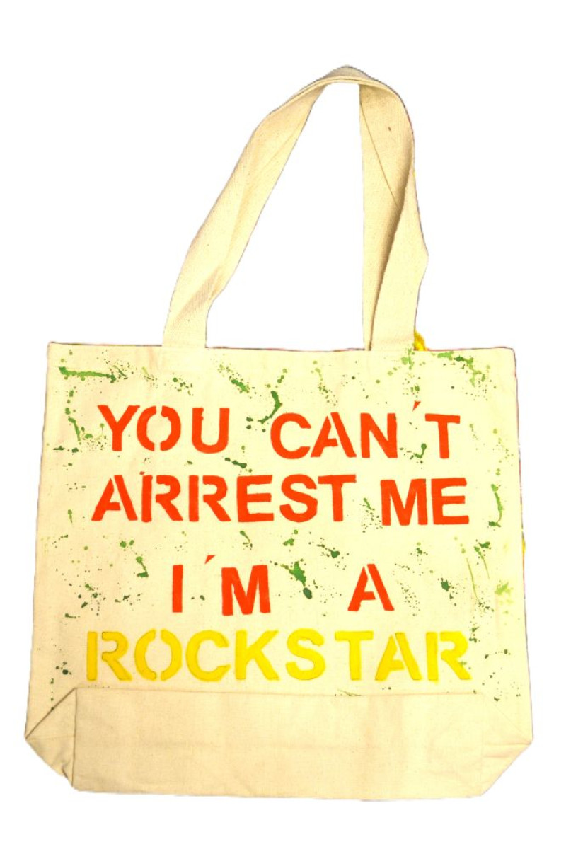 Τσάντα από καμβά ζωγραφισμένη στο χέρι