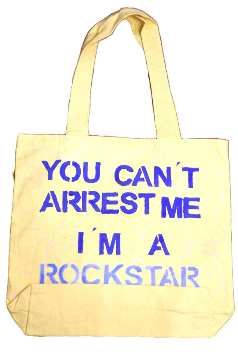 Τσάντα από καμβά ζωγραφισμένη στο χέρι