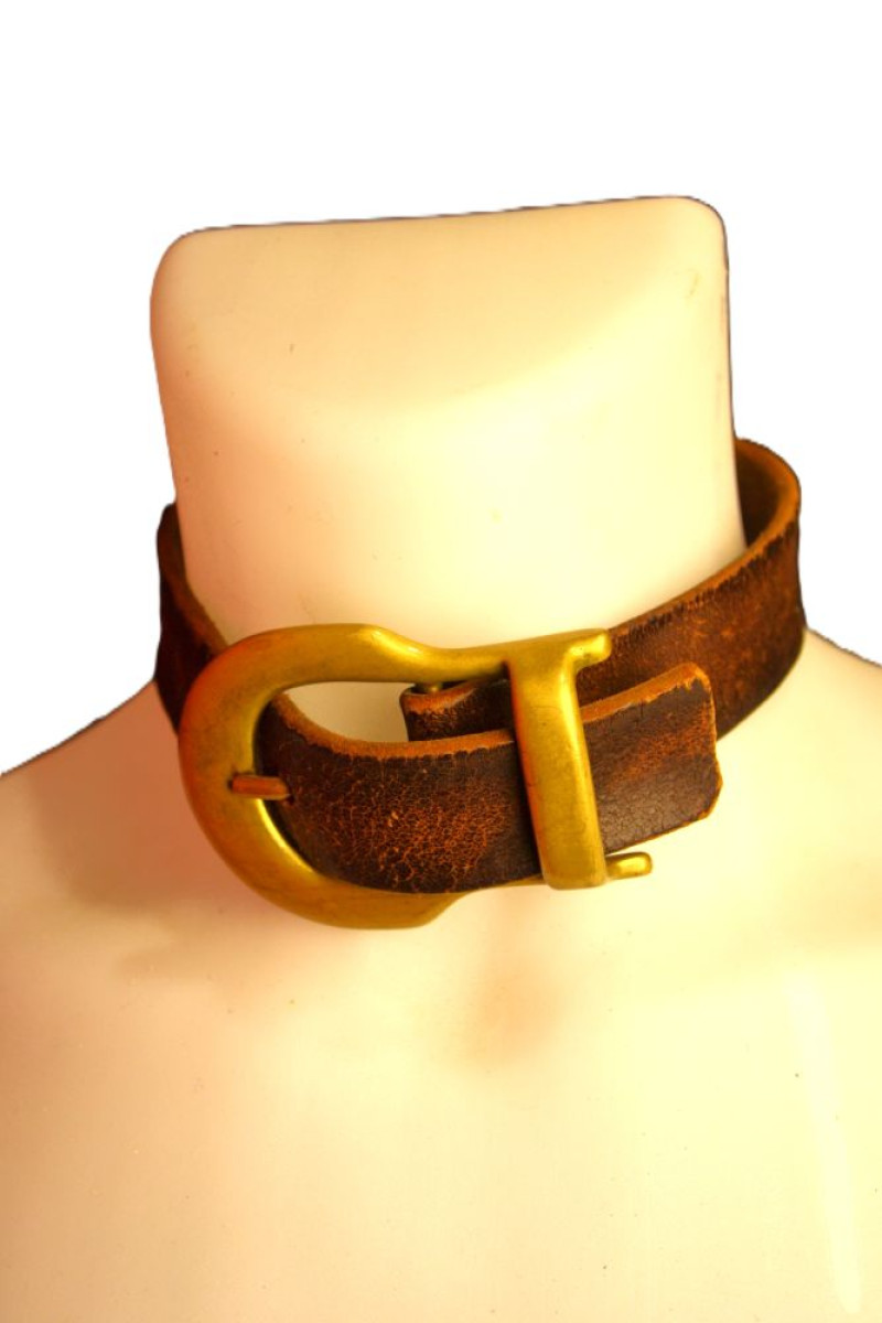 80s vintage δερμάτινο τσόκερ