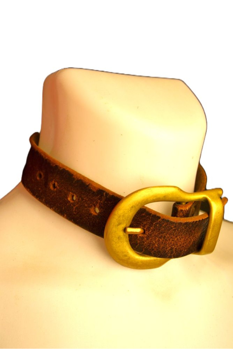 80s vintage δερμάτινο τσόκερ