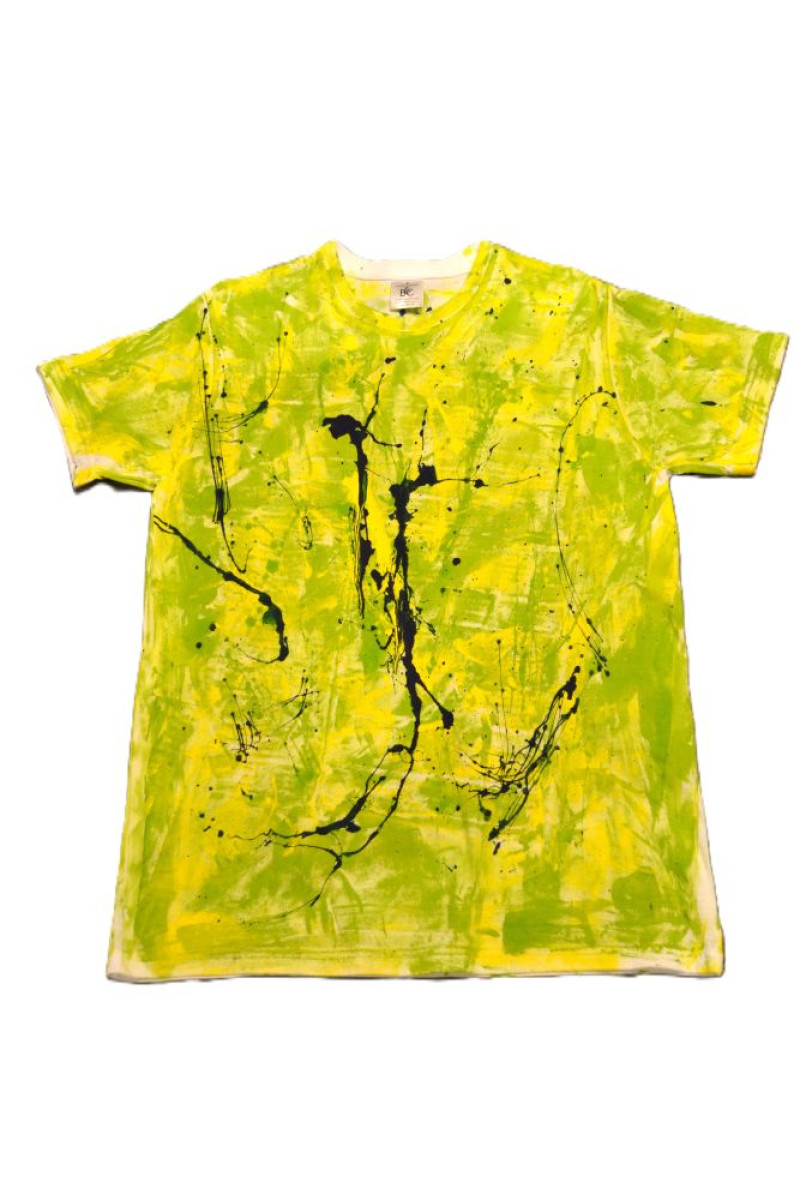 White cotton handpainted t-shirt