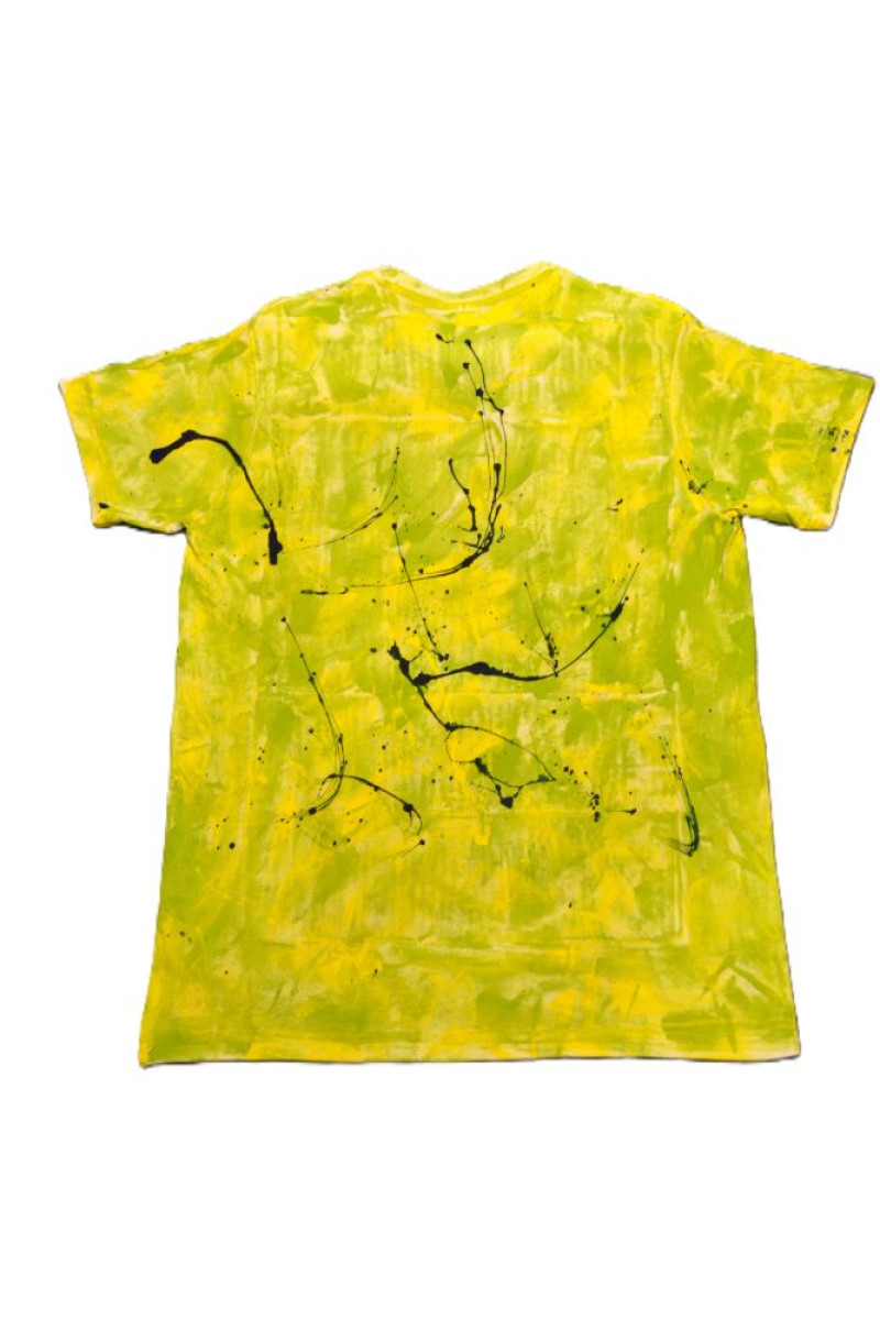 Λευκό βαμβακερό t-shirt ζωγραφισμένο στο χέρι