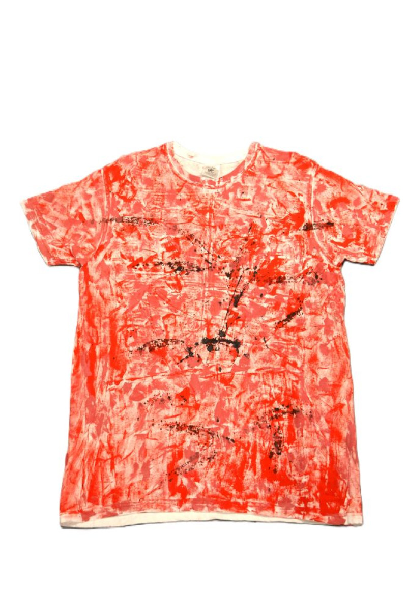 White cotton handpainted t-shirt