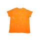 Πορτοκαλί βαμβακερό t-shirt ζωγραφισμένο στο χέρι