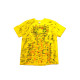Κίτρινο βαμβακερό t-shirt ζωγραφισμένο στο χέρι