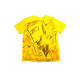 Κίτρινο βαμβακερό t-shirt ζωγραφισμένο στο χέρι
