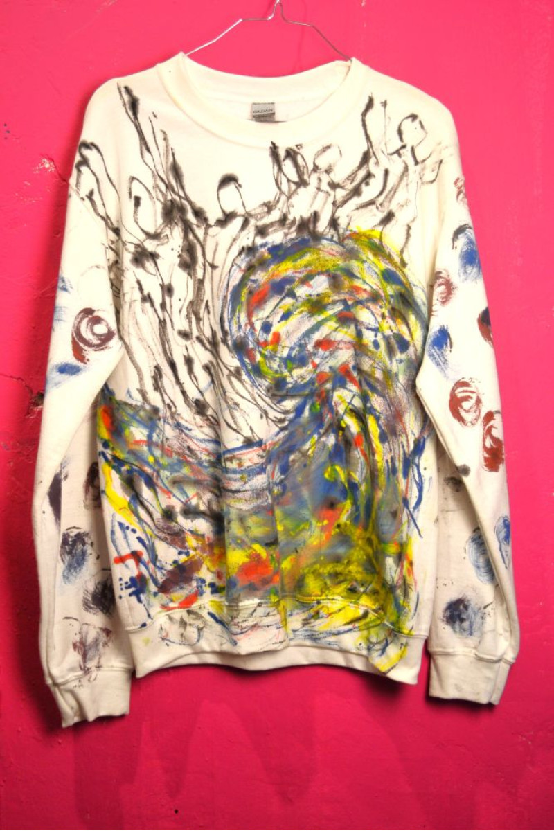 Βαμβακερό φούτερ ζωγραφισμένο στο χέρι