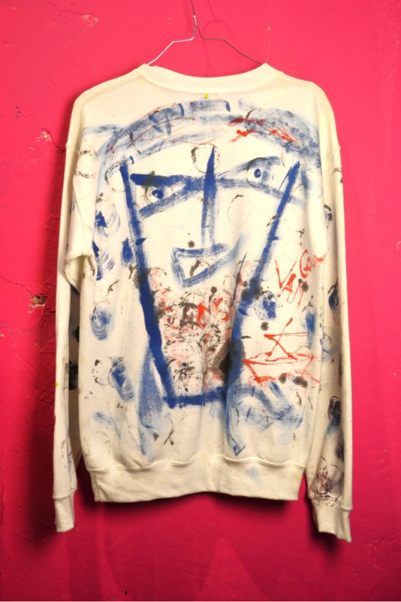 Βαμβακερό φούτερ ζωγραφισμένο στο χέρι