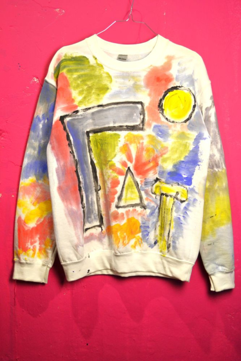 Βαμβακερό φούτερ ζωγραφισμένο στο χέρι