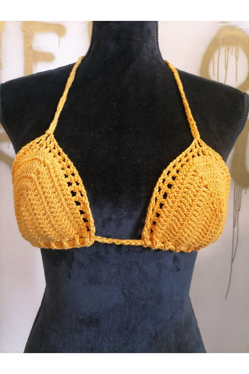 Πορτοκαλί χειροποίητο μπικίνι τοπ Πορτοκαλί χειροποίητο μπικίνι τοπ